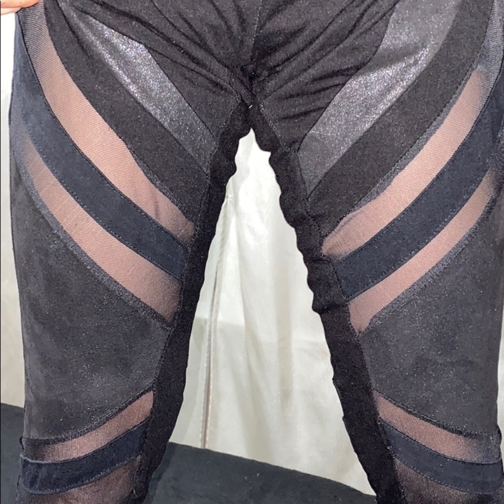 Black leggings with See-through design